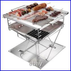 SYST Extra Large BBQ Grill Stainless Steel Portable Charcoal Fire Pit