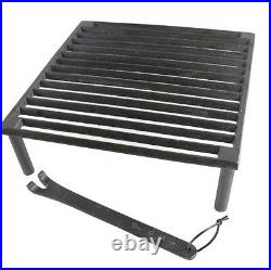 Small Cast Iron Grill Grate BBQ Barbecue Charcoal Campfire Outdoor Open Stove