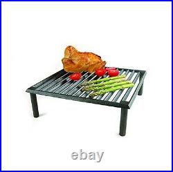 Small Cast Iron Grill Grate BBQ Barbecue Charcoal Campfire Outdoor Open Stove