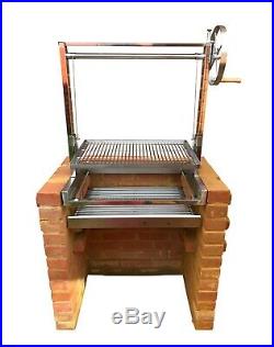 Stainless Built in Brick BBQ DIY Grill Kit with Argentinian Adjustable Heights
