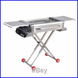 Stainless Steel Folding Portable Barbecue Charcoal Grill for Tailgating