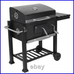 Steel BBQ Barbecue Charcoal Grill with Wheels Portable Outdoor Party Patio Garden