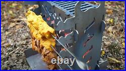 The Kebab Cooker Bbq Log Burner Grill Outdoor Seating Fire Rotisserie Skewer