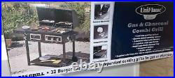 Uniflame Classic Barbecue Gas Grill Duo Charcoal Heating Combination Garden BBQ