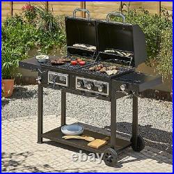 Uniflame Classic barbecue Gas and Charcoal heating Combination Grill garden New