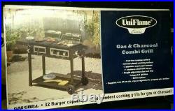 Uniflame DUAL FUEL Gas and Charcoal Combo Barbecue Grill Outdoor Garden BBQ