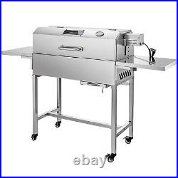 VEVOR BBQ Charcoal Grill 25W Motor Stainless Steel Smoking Garden BBQ Grill