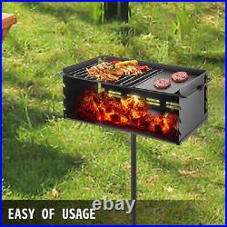 VEVOR Outdoor Park-Style Charcoal Grill for Camping and Cookouts BBQ Accessories