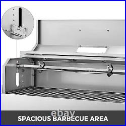 VEVOR Stainless Steel Charcoal BBQ Grill Smoker + 2 Side Outdoor Barbecue Party
