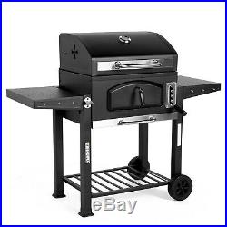 VonHaus Charcoal BBQ Large American Style Barbecue Grill & Smoker