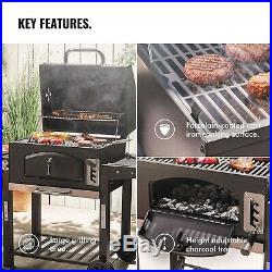 VonHaus Charcoal BBQ Large American Style Barbecue Grill & Smoker