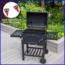 XL BBQ Smoker Charcoal Barbecue Grill Portable Outdoor & Union Jack Flag Bunting