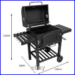 XL BBQ Smoker Charcoal Barbecue Grill Portable Stainless Steel Adjustable