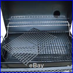 XL Pro Smoker BBQ Grill Barbecue Cart Charcoal 1,5mm Steel Locomotive + Cover
