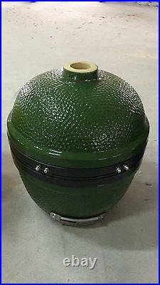 YNNI 14 Green Ceramic Kamado Oven BBQ Grill Egg with Stand TQ0014GR