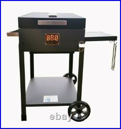 Yakoe Charcoal Bbq Grill Large Outdoor Barbeque Garden Smoker & Thermometer