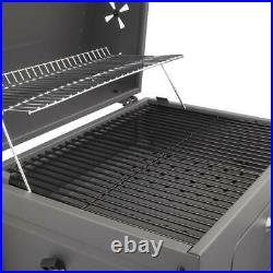 ZOKOP Charcoal Grill BBQ Barbecue Trolley Garden Backyard With Shelves Wheels NEW