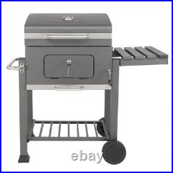 Zokop Charcoal BBQ Grill Barbecue Smoker Grate Garden Portable Outdoor Grey