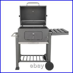 Zokop Charcoal BBQ Grill Barbecue Smoker Grate Garden Portable Outdoor Grey